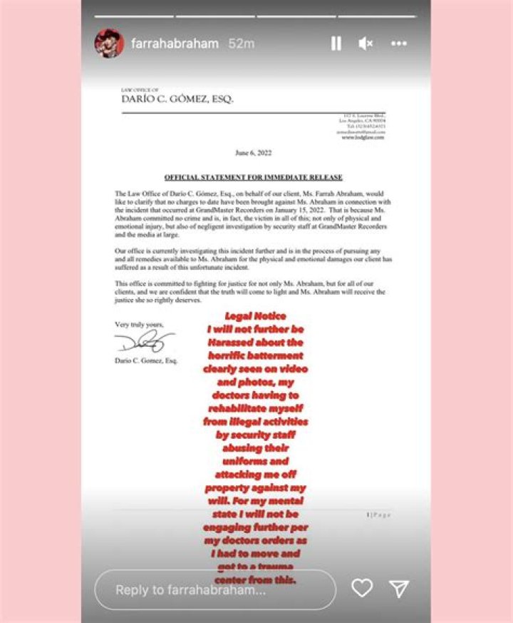 Farrah Abraham charged battery