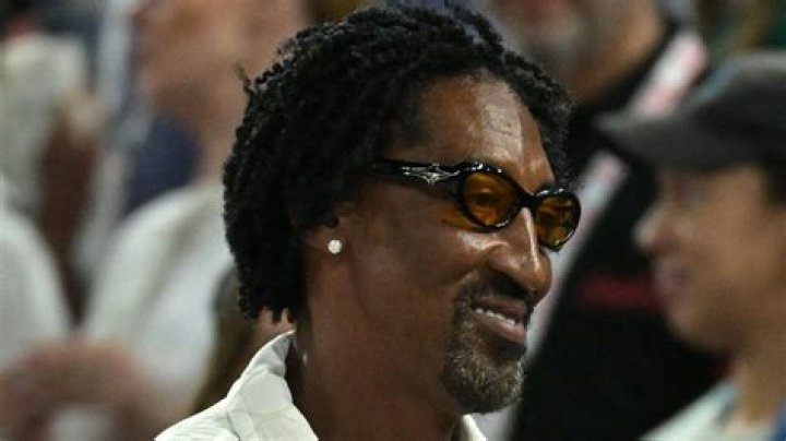 Former Chicago Bulls star Scottie Pippen, second from left, watches an NCAA college basketball game between Vanderbilt and Southeast Missouri State, in Nashville, Tenn. Pippen's son, Scotty Pippen Jr., plays for Vanderbilt SE Missouri St Vanderbilt Basketball, Nashville, USA - 06 Nov 2019