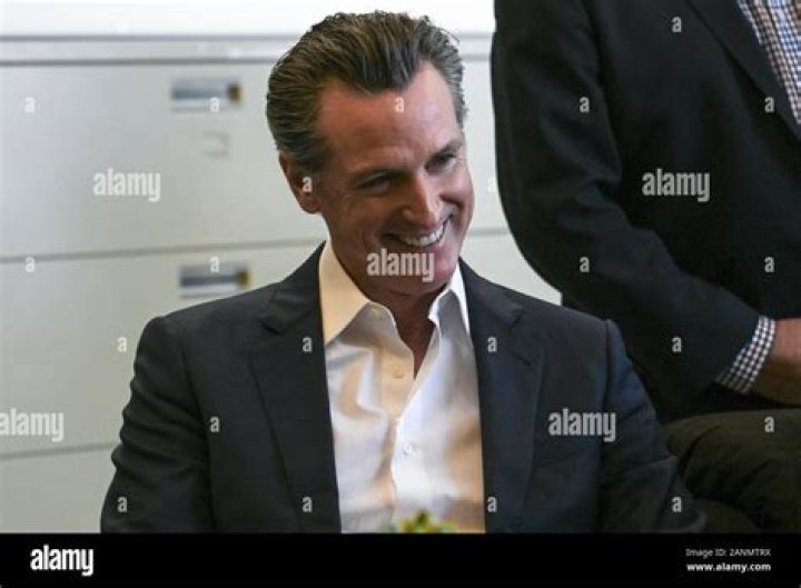 Gavin Newsom smiles