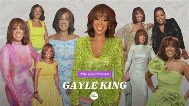 Gayle King in a colorful outfit