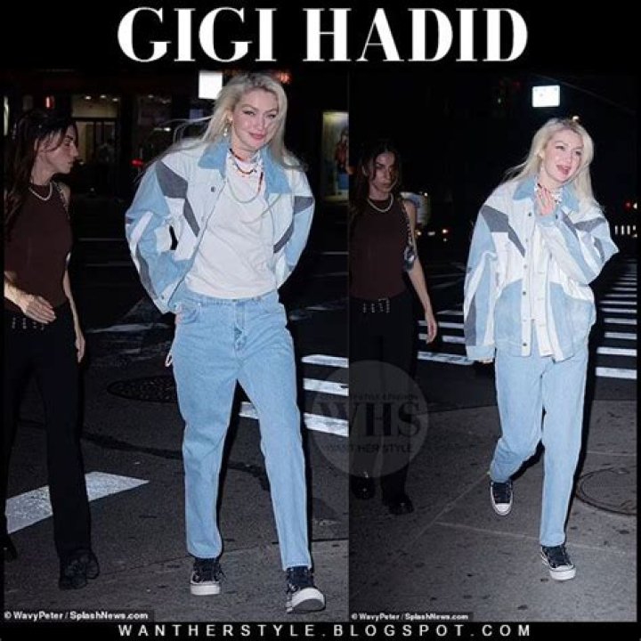 Gigi Hadid in denim jacket