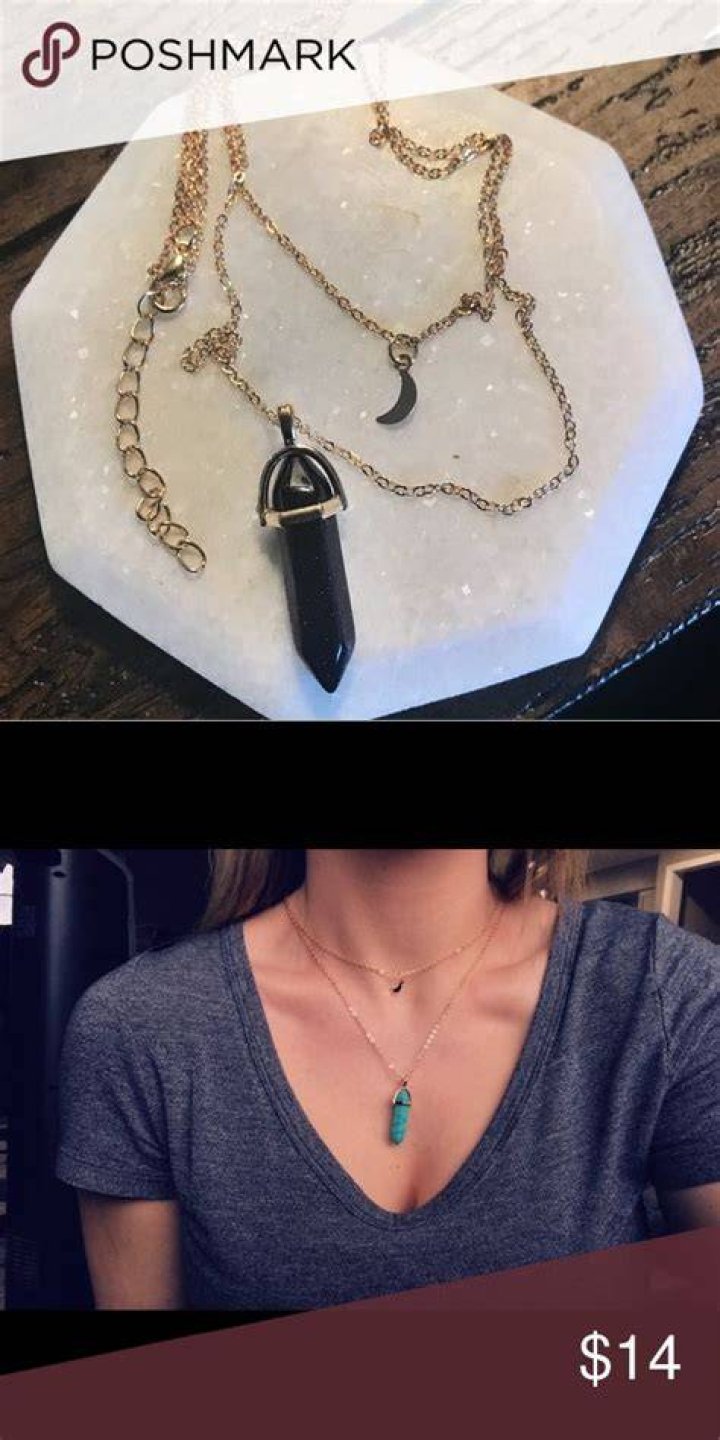gold moon pendant choker