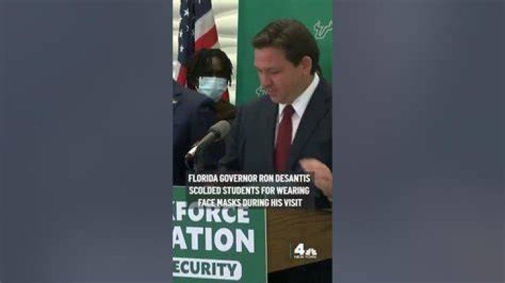 Gov. Ron DeSantis Wrongfully Scolds Students For Wearing Face Masks In Shameful Video