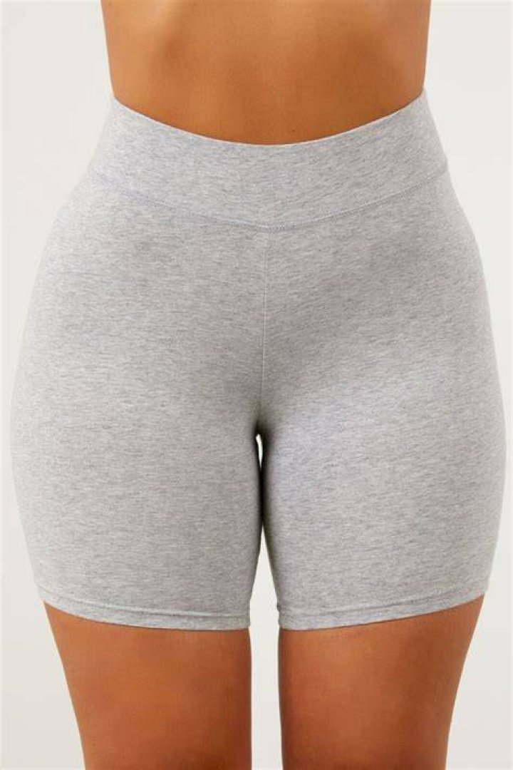 gray biker shorts