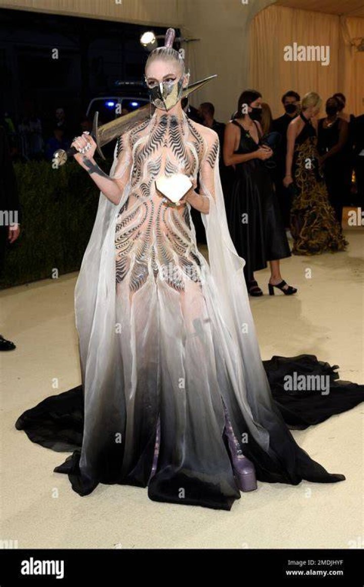 Grimes attends The Metropolitan Museum of Art's Costume Institute benefit gala celebrating the opening of the "In America: A Lexicon of Fashion" exhibition, in New York 2021 MET Museum Costume Institute Benefit Gala, New York, United States - 13 Sep 2021