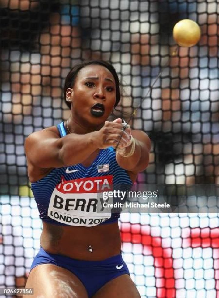 Gwen Berry, of the United States, competes in the women's hammer throw final at the World Athletics Championships in Doha, Qatar Athletics Worlds, Doha, Qatar - 28 Sep 2019