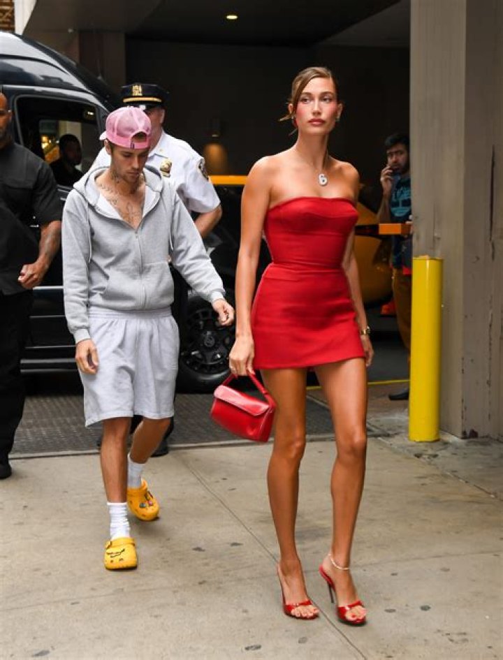 Hailey Bieber looked like she means business, as she stepped out in Beverly Hills on Wednesday afternoon. The stunning model headed to a business brunch, wearing a to die for Power Suit from Attico. She added a pop of color with bright green heels from the same designer, and a pair of cool shades to finish off her stunningly chic look. Pictured: Hailey Bieber Ref: SPL5210748 100221 NON-EXCLUSIVE Picture by: DIGGZY / SplashNews.com Splash News and Pictures USA: +1 310-525-5808 London: +44 (0)20 8126 1009 Berlin: +49 175 3764 166 World Rights, No Portugal Rights