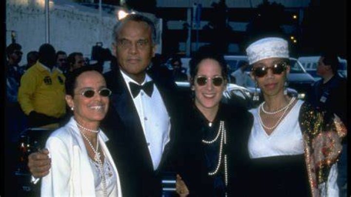 HARRY BELAFONTE WITH DAUGHTERS, SHARI AND GINA (L) FUNERAL AND MEMORIAL SERVICE FOR GREGORY PECK, CATHEDRAL OF OUR LADY OF THE ANGELS, LOS ANGELES, AMERICA - 16 JUN 2003