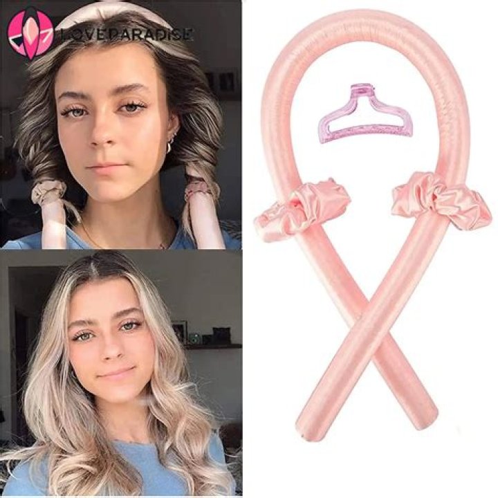 Heatless Hair Curling Rod Satin Headband