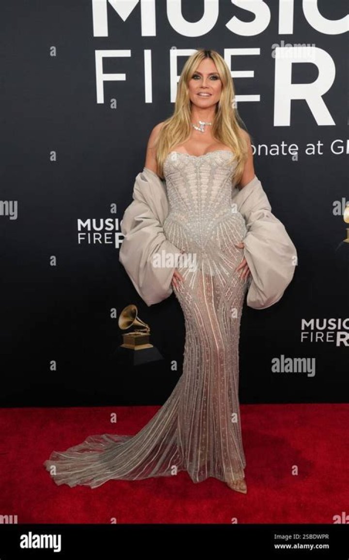 Heidi Klum arrives at the 2019 American Music Awards held at the Microsoft Theater in Los Angeles, CA on Sunday, ​November 24, 2019. (Photo By Sthanlee B. Mirador/Sipa USA)(Sipa via AP Images)