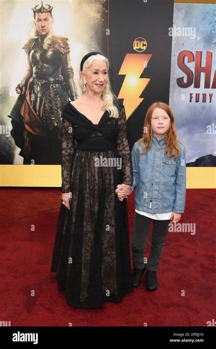 Helen Mirren and Grandson Basil 'Shazam! Fury of the Gods' film premiere, Los Angeles, California, USA - 14 Mar 2023