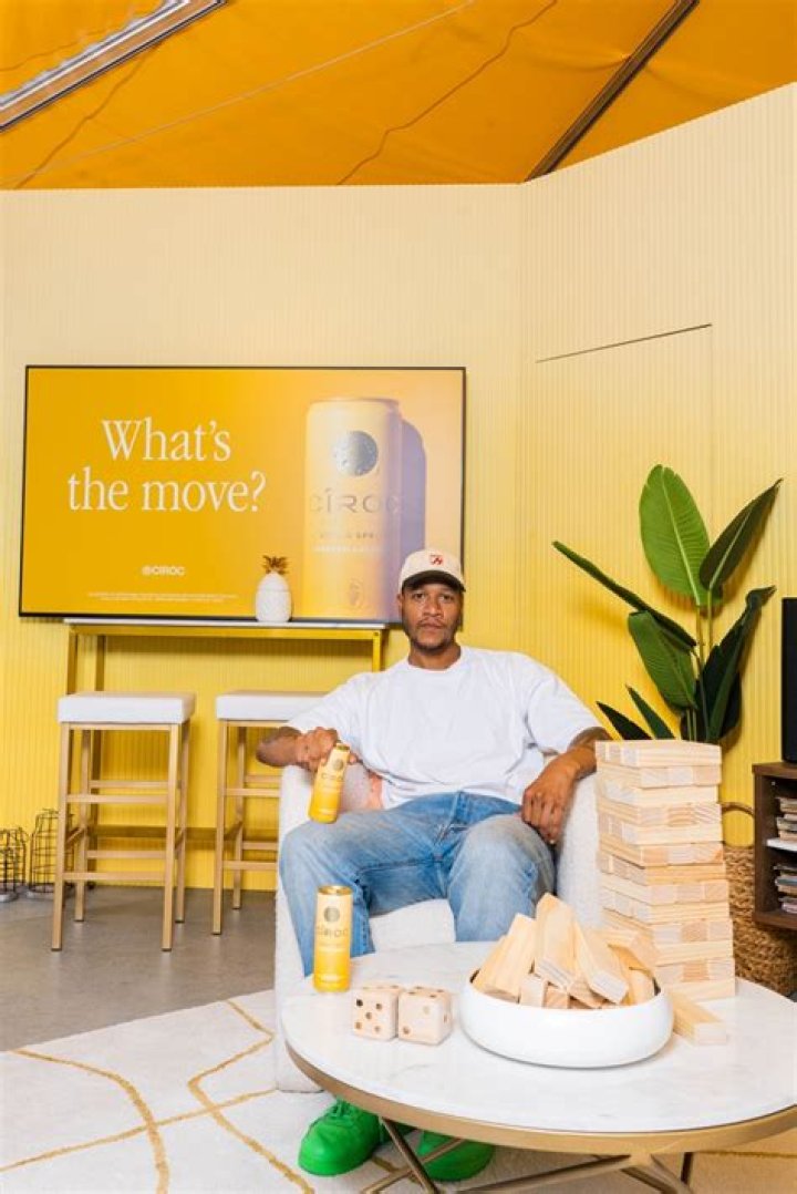 Heron Preston with C&Icirc;ROC Vodka Spritz