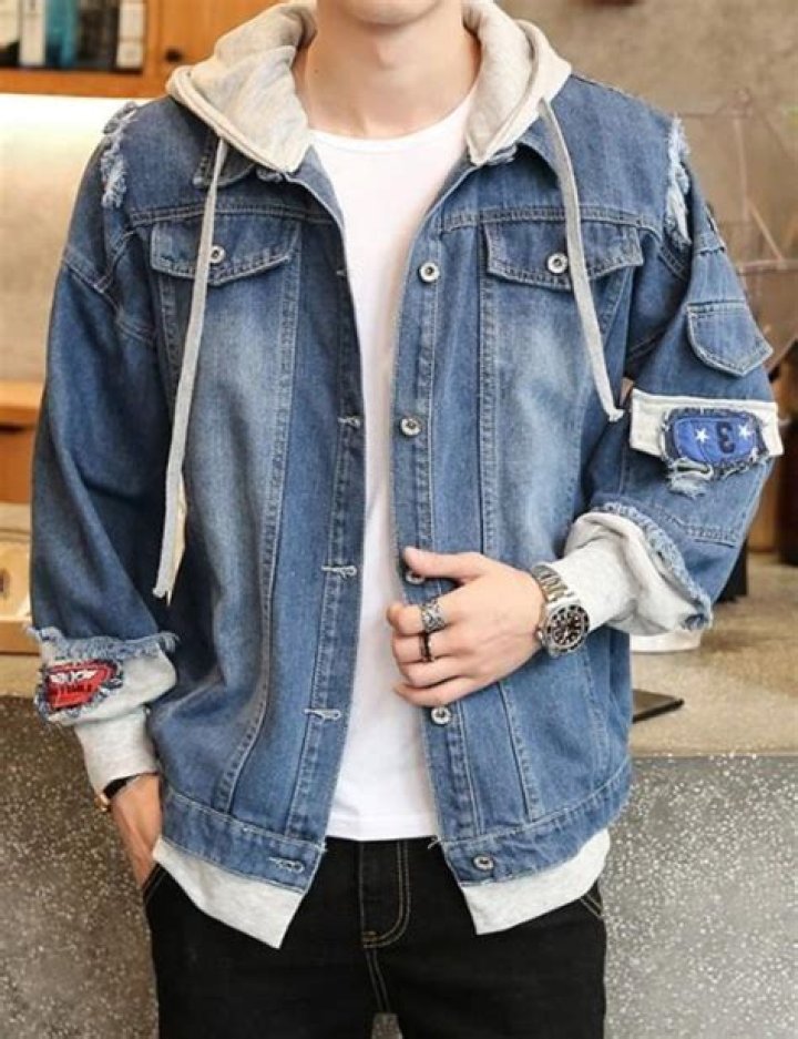 Hooded denim jacket