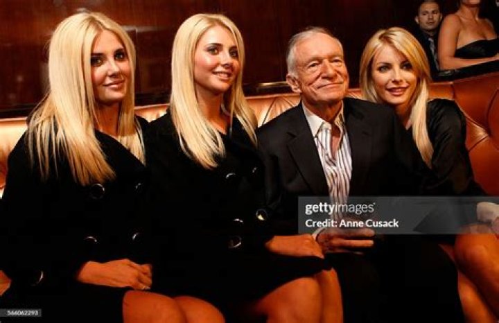 Hugh Hefner With Kristina & Karissa Shannon