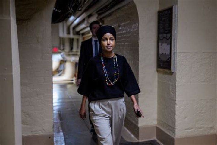Ilhan Omar Walks Through The Capitol Building