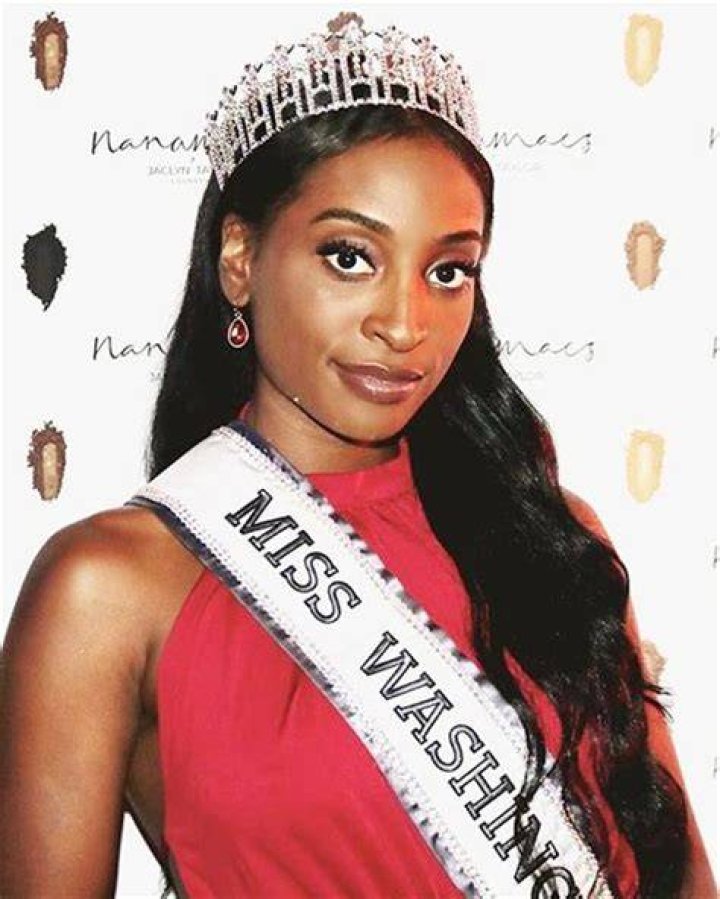 Imani Blackmon, Miss Washington USA 2020, competing on stage wearing SwimOutlet, the official swimwear sponsor of the 2020 Miss USA competition, at the Miss USA Preliminary Competitions, on November 6, 2020 at Graceland in Memphis Tennessee.