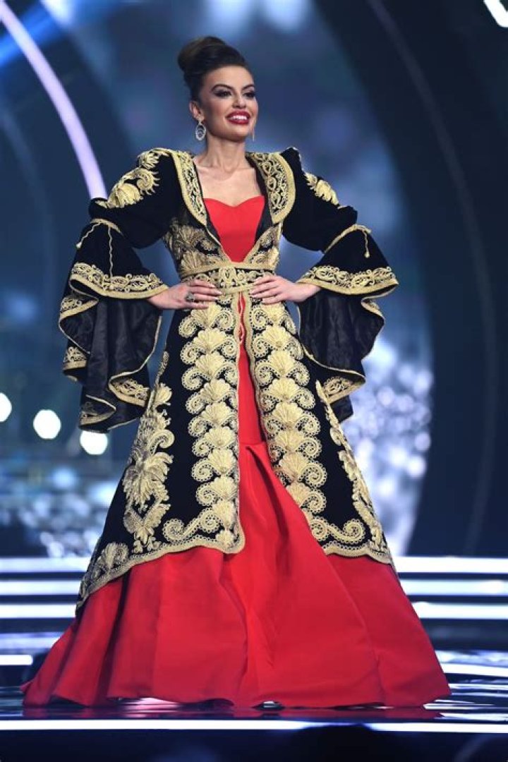 Ina Dajci, Miss Universe Albania 2021 competes on stage in Gottex swimwear during the MISS UNIVERSE&reg; Preliminary Competition at the Universe Arena in Eilat, Israel on December 10, 2021. Tune in to the LIVE telecast on FOX and Telemundo on Sunday, December 12 at 7:00 PM ET to see who will become the next Miss Universe.