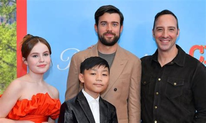 Izaac Wang, Darby Camp and Jack Whitehall in CLIFFORD THE BIG RED DOG from Paramount Pictures. Photo Credit: Paramount Pictures