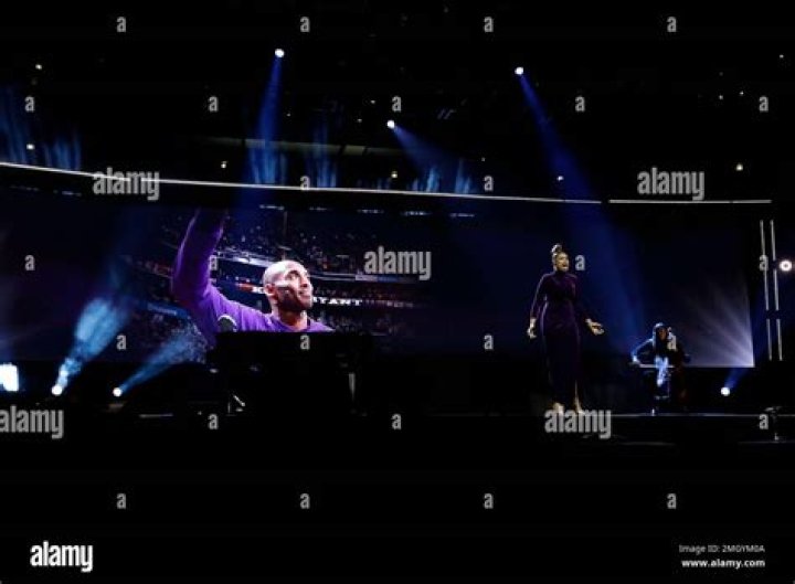 Jennifer Hudson sings a tribute to former NBA All-Star Kobe Bryant and his daughter Gianna who were killed in a helicopter crash on Jan. 26, 2020, before the NBA All-Star basketball game Sunday, Feb. 16, 2020, in Chicago. (AP Photo/Nam Huh)