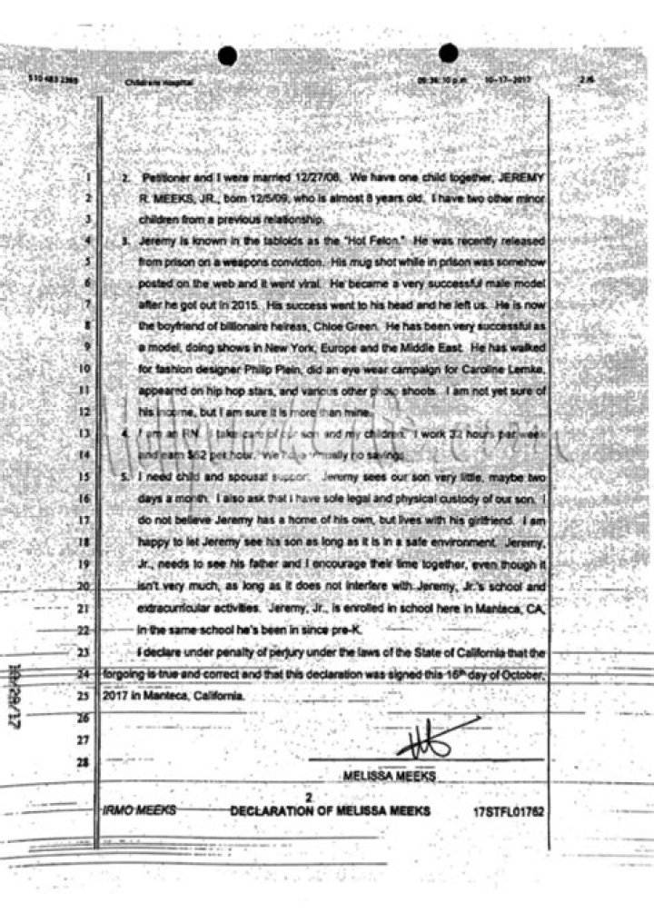 Jeremy Meeks Court Docs: Melissa Demands Custody &mdash; Pics