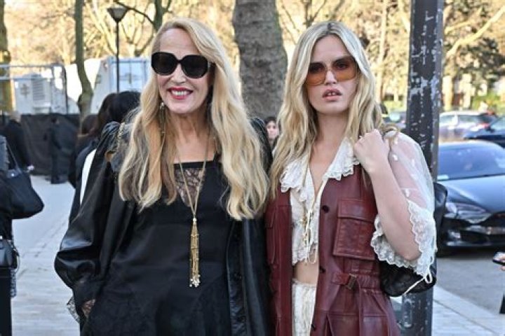 Jerry Hall and daughter Georgia May Jagger