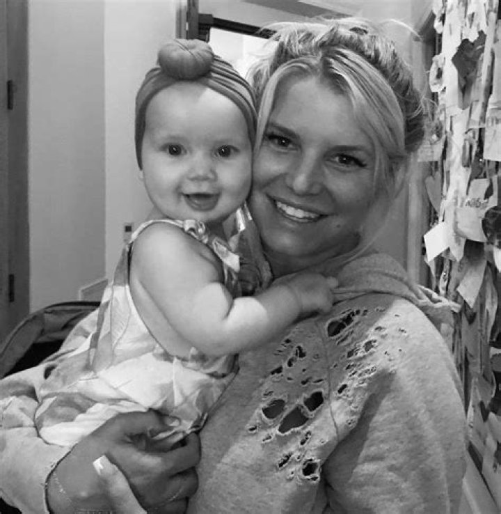 Jessica Simpson Holds Baby Birdie Mae