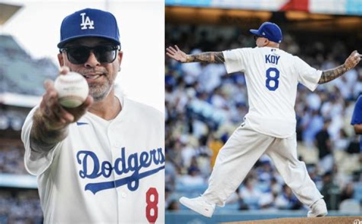 Jo Koy Throws Out First Pitch At Dodgers Game