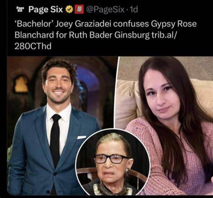 Joey Graziadei Confuses Gypsy Rose Blanchard With Ruth Bader Ginsburg
