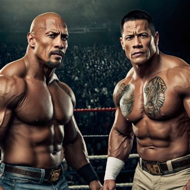 john cena, dwayne the rock johnson