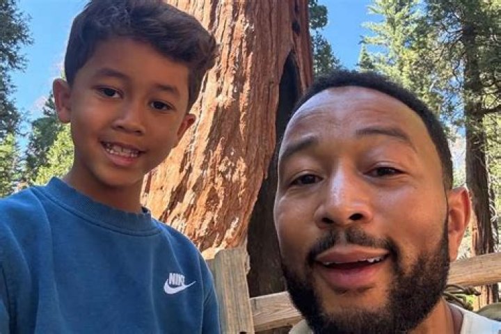 John Legend Holding Son Miles On Yacht