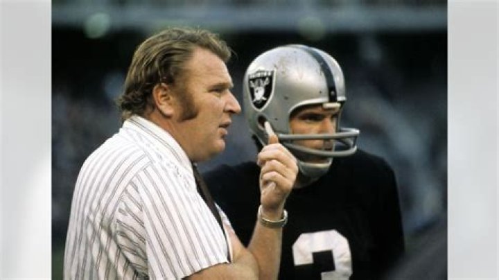 John Madden Former Oakland Raiders head coach John Madden speaks about former quarterback Ken Stabler, pictured at rear, at a ceremony honoring Stabler during halftime of an NFL football game between the Raiders and the Cincinnati Bengals in Oakland, Calif., . Stabler died in July Bengals Raiders Football, Oakland, USA