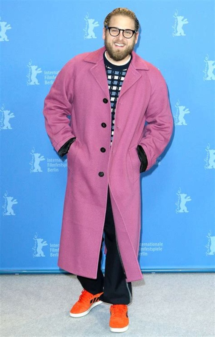 Jonah Hill Dons Pink to a &lsquo;Mid90s&rsquo; Event in Berlin in 2019