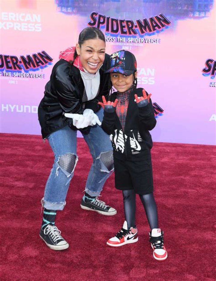 Jordin Sparks in a black dress