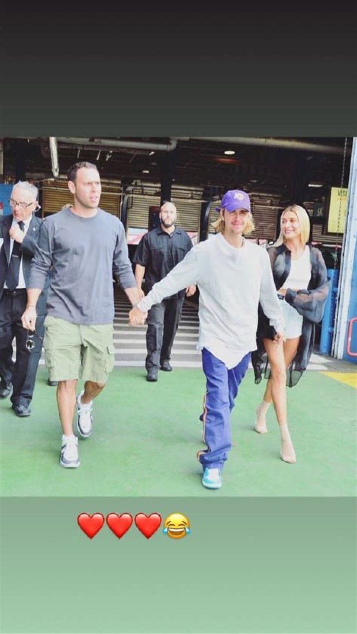 Justin Bieber, Hailey Baldwin, Scooter Braun & Demi Lovato