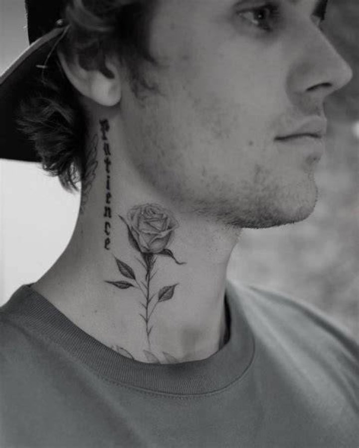 Justin Bieber Rose Tattoo