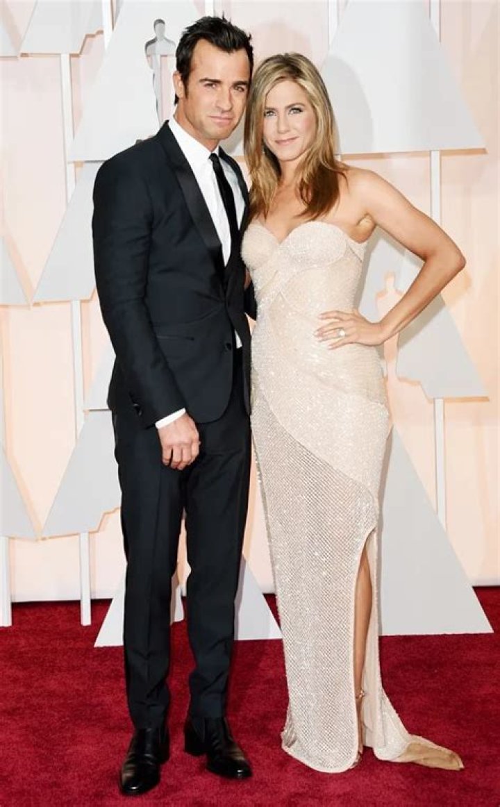 Justin Theroux & Jennifer Aniston At The 2015 Oscars