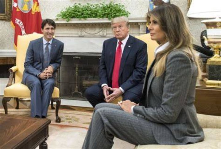 Justin Trudeau, Melania Trump & Donald Trump