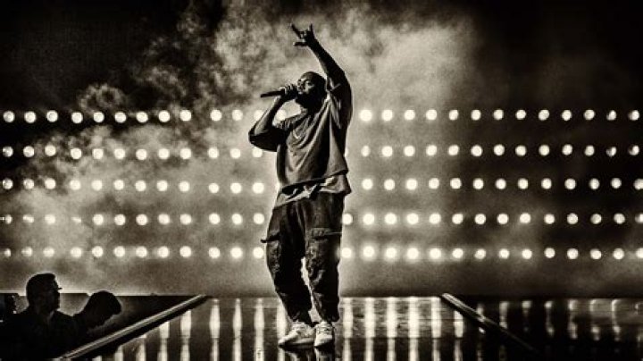 Kanye West performing