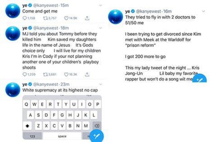 Kanye West Tweets & Deletes That He’s Been Trying To Divorce Kim Kardashian In Late Night Twitter Storm