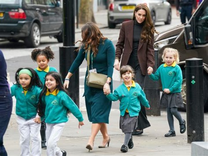 Kate Middleton at a school