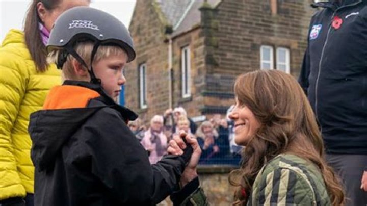 Kate Middleton Consoles Child Who Fell off Their Bike: Photos