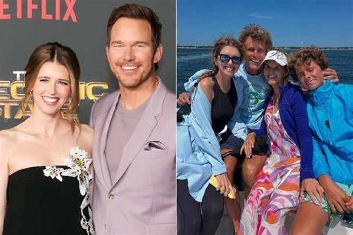 Katherine Schwarzenegger, Chris Pratt, and family