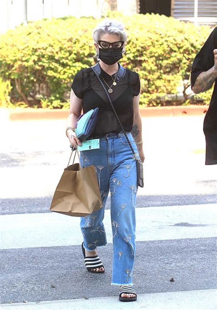 Kelly Osbourne Rocks Embroidered Fringed Jeans & A Sheer Blouse After Dropping 85 Pounds – See Pics