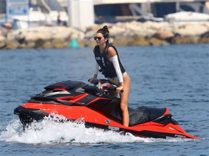 Kendall Jenner going paddle boarding in a white swimsuit Cannes,may 24 th 2017. 24 May 2017 Pictured: Kendall jenner. Photo credit: KCS Presse / MEGA TheMegaAgency.com +1 888 505 6342 (Mega Agency TagID: MEGA37822_002.jpg) [Photo via Mega Agency]