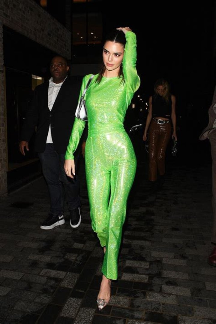 Kendall Jenner In Neon Green Shirt