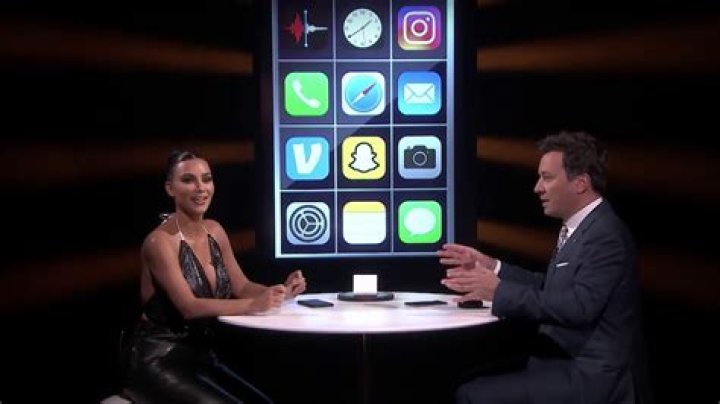 Kim Kardashian and Jimmy Fallon