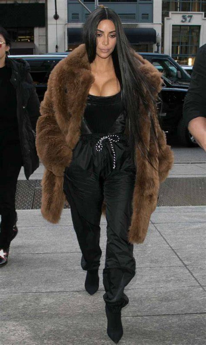 Kim Kardashian In A Neon Crop Top