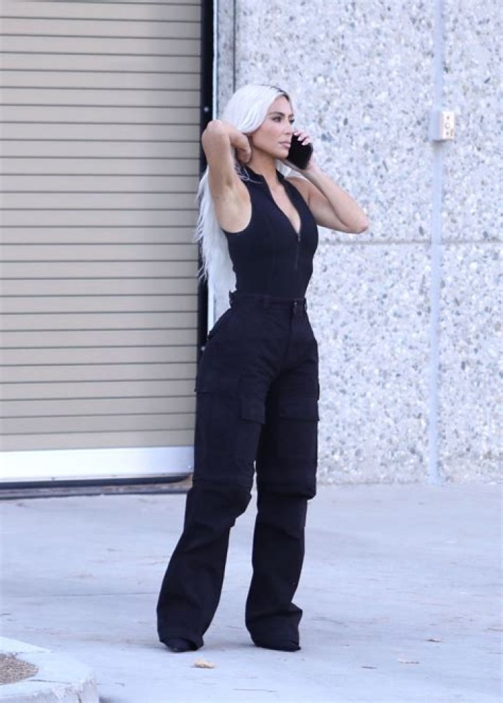 Kim Kardashian In A Plunging Top & Sweats