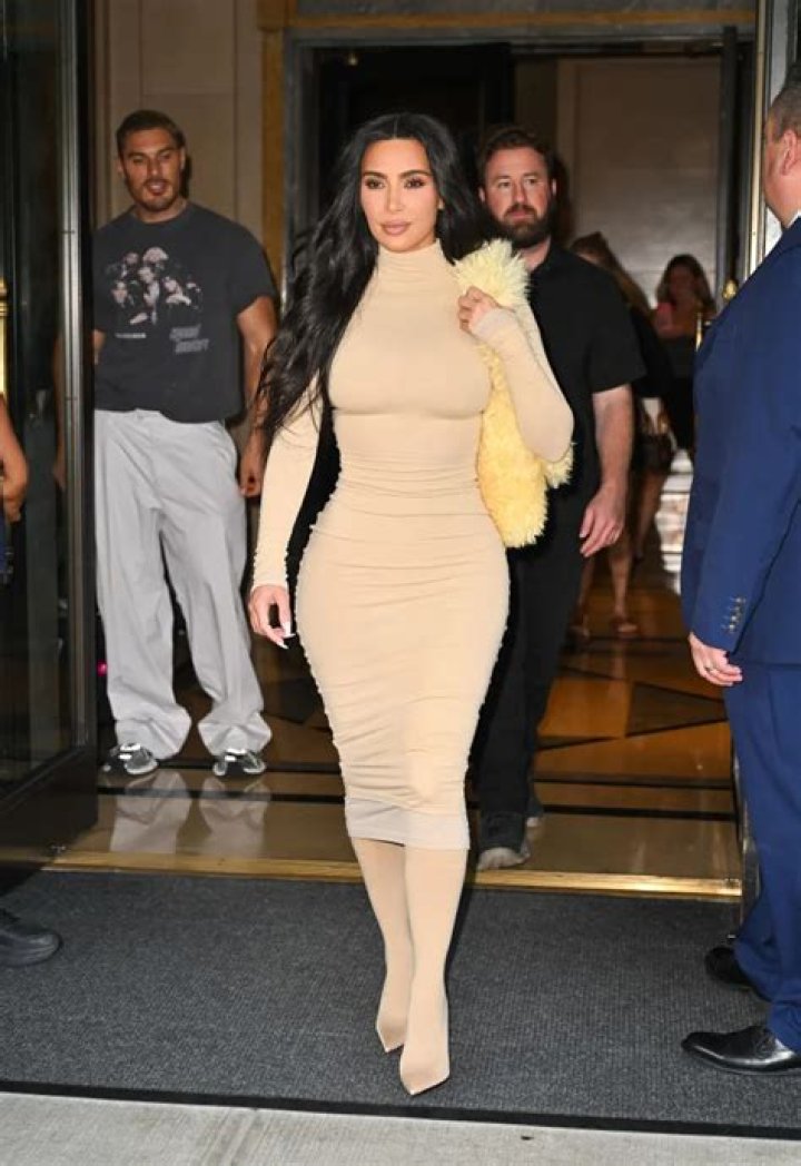 Kim Kardashian in New York City Hotel Looking Amazing In All White