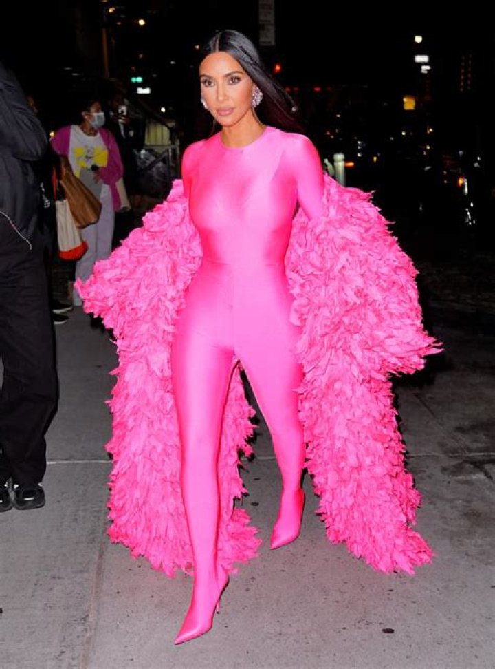 Kim Kardashian in Pink Outfit